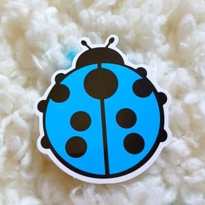 Blue ladybug sticker
